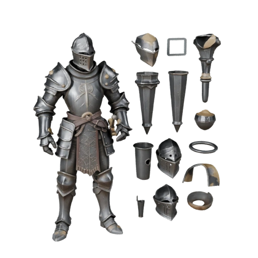 Fantasy ENEMY Knight Character Model - Rigged