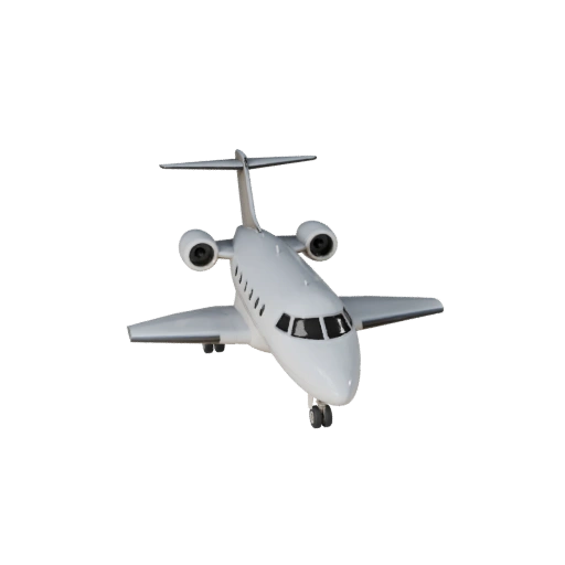 Modèle 3D de Jet Privé pour Blender & Jeux - PBR Réaliste