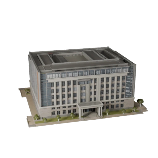 Library Building 3D Model - Realistic Archviz Asset