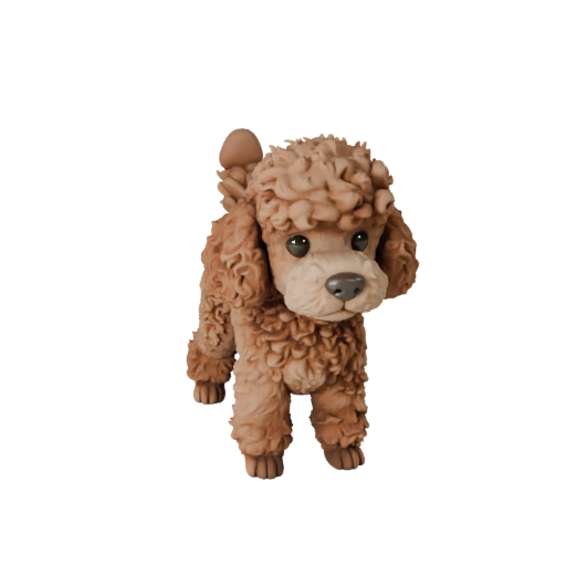 Cartoon Poodle Dog 3D Model - Stylized Asset for Animation