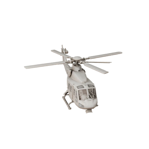 Printable Cargo Helicopter STL 3D Model - Display