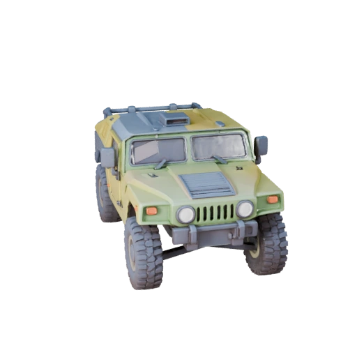 Cartoon Humvee 3D Model for Stylized Games PBR Asset