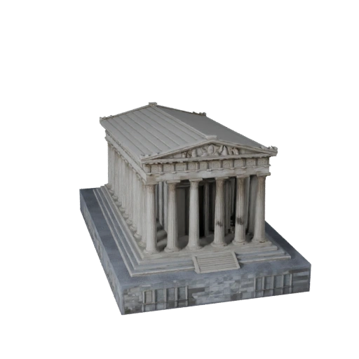 Stylized Parthenon 3D Model - Game Asset for Architecture