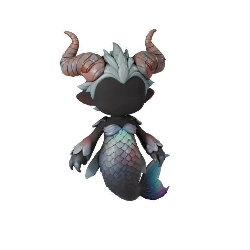 Modèle 3D Sirène Dessin Animé - Actif Stylisé pour Animation | PBR