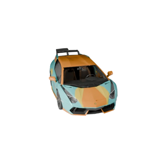 Superdeportivo inspirado en Lamborghini de Caricatura Modelo 3D - Estilizado