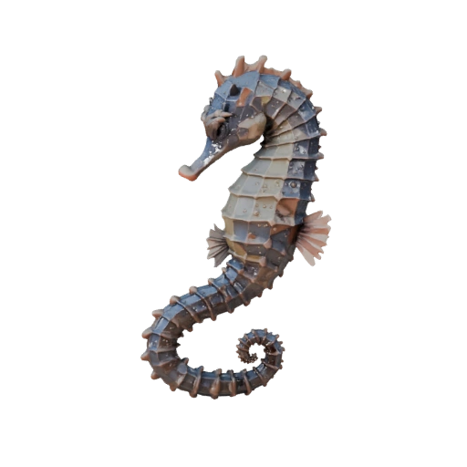 Low Poly Seepferdchen 3D Modell - Unity Game Asset mit FBX | PBR