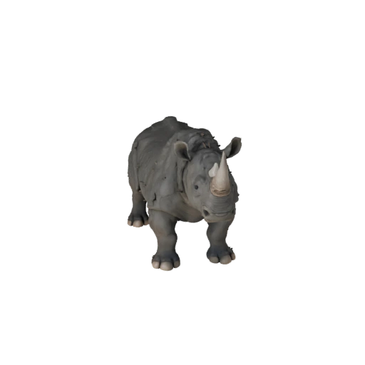 Modelo 3D de Rinoceronte Negro para Blender - Asset PBR com Texturas