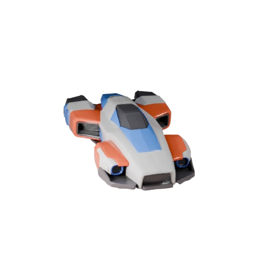 Speeder Bike 3D Model - Stylized Low Poly Game Asset