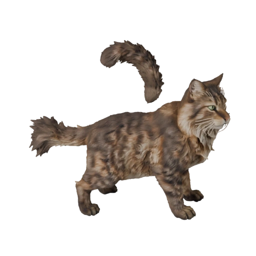 Modelo 3D Gato Noruego del Bosque para Unidad - Activo Listo para Juego, FBX