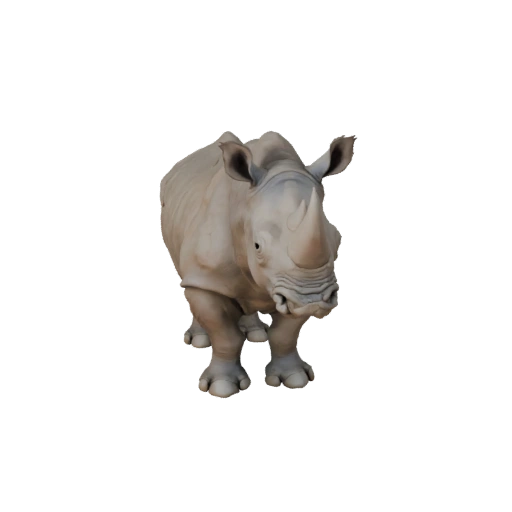 Modelo 3D de Rinoceronte Realista - Recurso PBR Rigged para Juegos | Libre de Regalías