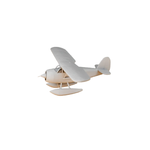 Druckbares Oldtimer-Wasserflugzeug STL 3D-Modell - Display