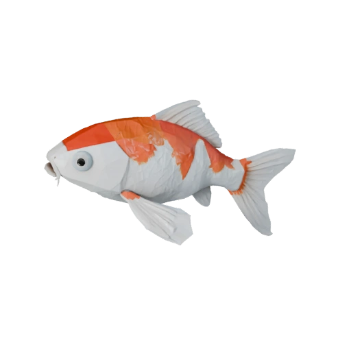 Modelo 3D de Peixe Koi Baixo Poli - Asset de Jogo Unity com FBX | PBR
