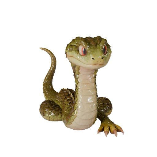 Modèle 3D Cobra Royal Dessin Animé - Asset Stylisé pour Animation