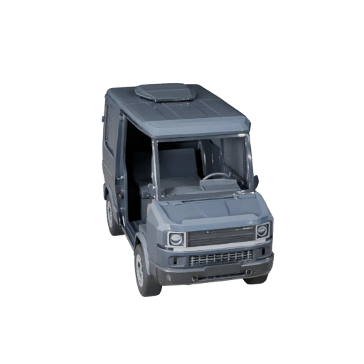 High Poly Cargo Van 3D Model for Studio Renders PBR Asset