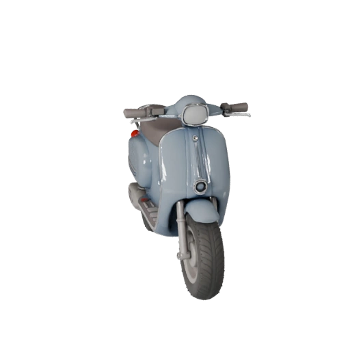 Modèle 3D de scooter rétro pour Unity - Asset de jeu low poly