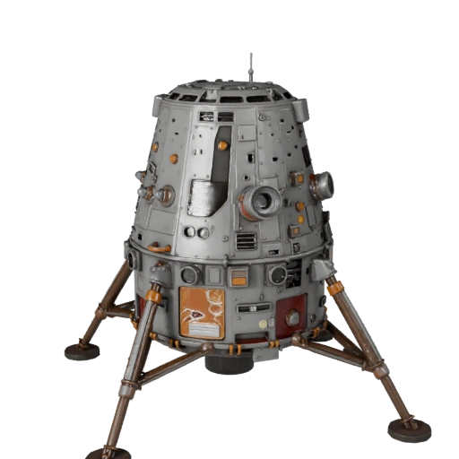 Módulo Lunar 3D para Blender y Juegos - PBR Realista
