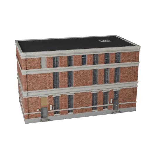 Modelo 3D de Bungalô para Unity - Ativo de Jogo para Arquitetura