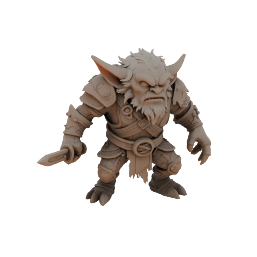 Miniature STL de gobelin ennemi de Fantasy - Pose griffe