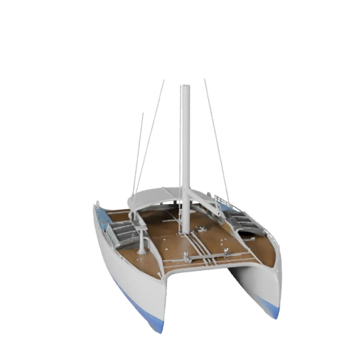 Modèle 3D de Catamaran pour Unreal Engine - Asset Prêt pour le Jeu