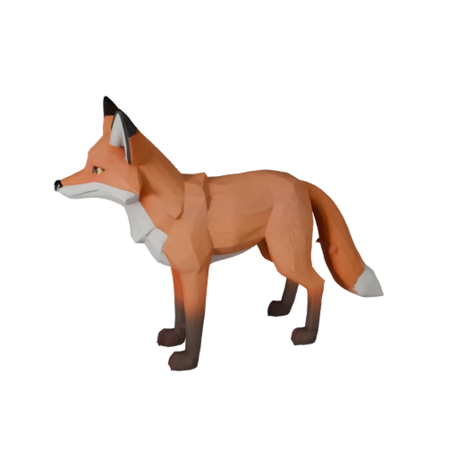 High Poly Red Fox 3D Model - Detailed STL Asset for Printing