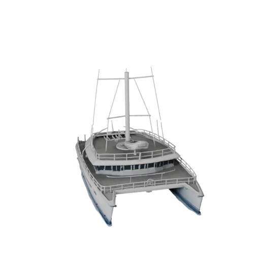 Modèle 3D de Catamaran pour Unity - Asset de Jeu Low Poly