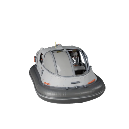 Rescue Hovercraft 3D Model for Unity - Low Poly PBR Asset