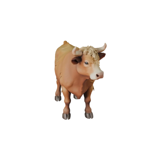 Modèle 3D de Vache Haute Poly - Actif STL Détaillé pour Impression | PBR