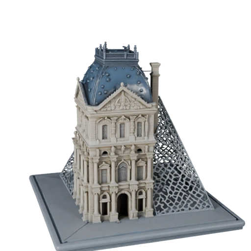 Modèle 3D Pyramide du Louvre - Atout Archviz Réaliste pourArch