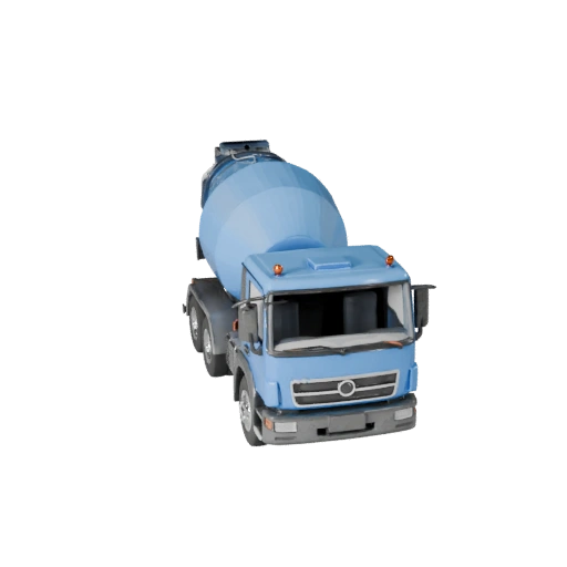 High Poly Cement Mixer Truck 3D Model for Studio Renders (Legacy)