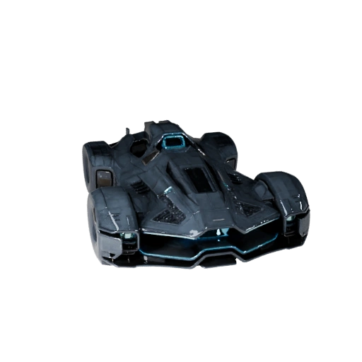 Modèle 3D de Voiture Sci-Fi Prêt pour le Jeu pour Utilisation en Temps Réel Actif PBR