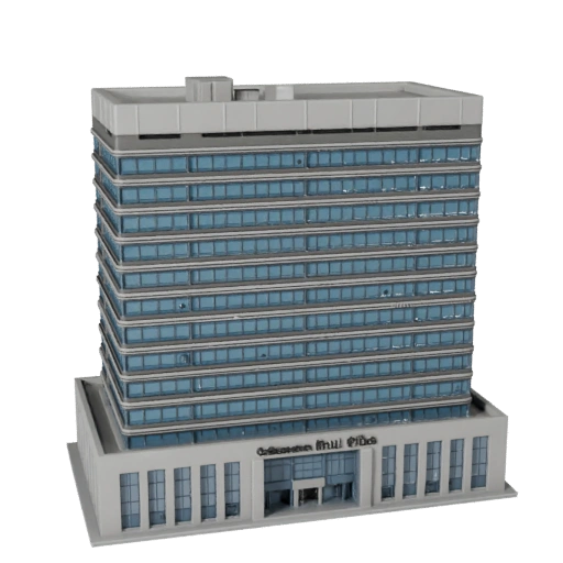 Low Poly Research Institute Office 3D Model for Games & VR
