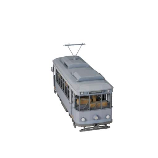 Modèle 3D de Tramway Low Poly pour Unity & Unreal PBR Asset