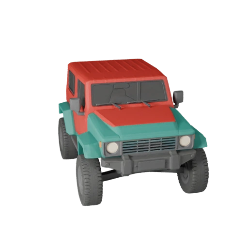 Cartoon Suv 3D Model - Stylized PBR Game Asset for Sale