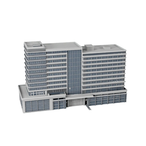 Printable Research Institute Office STL 3D Model - Scale Asset