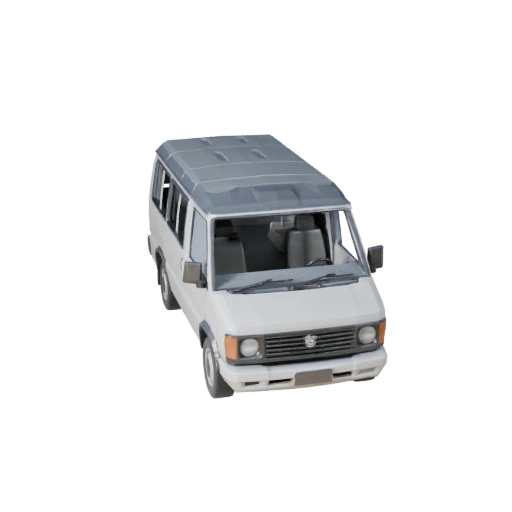 Low Poly Kleinbus 3D Modell für Unity & Unreal PBR Asset