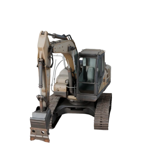Excavator 3D Model for Blender & Games - PBR Asset
