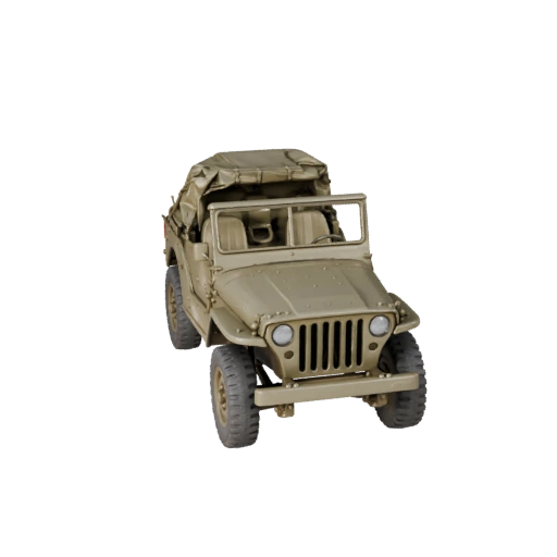 Wwii Military Jeep 3D Model for Blender - Realistic PBR