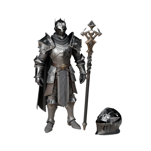 Fantasy Command BOSS Knight Character Model - Rigged