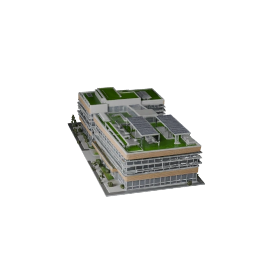 Modèle 3D de Bâtiment de Bureau Durable pour Unity - Ressource de Jeu