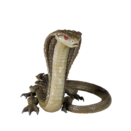 Modèle 3D Cobra Royal Low Poly - Asset de Jeu Unity avec FBX | PBR