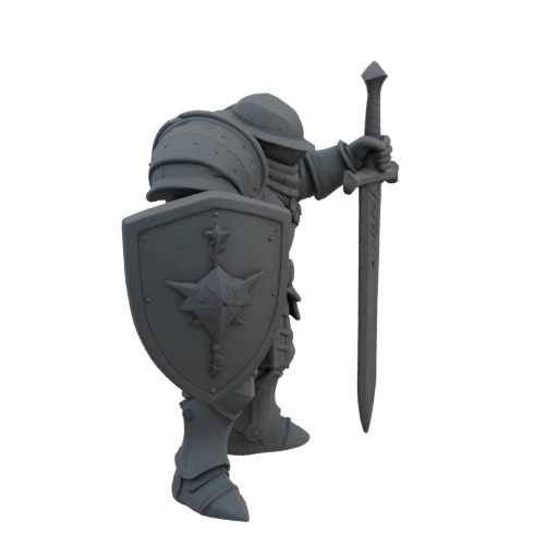 Medieval Paladin Miniature STL - Stealth