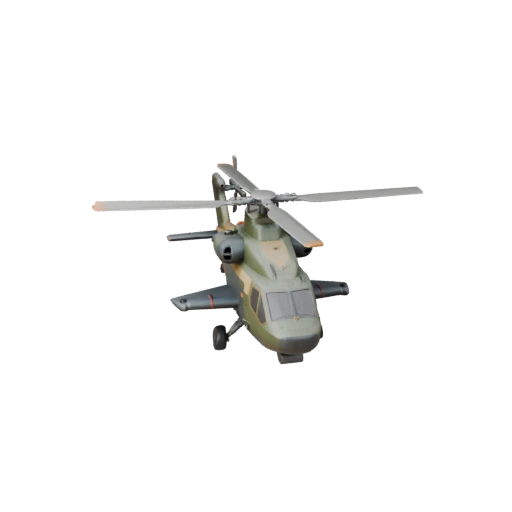 Apache Inspired Attack Helicopter 3D Model - Stylized Low