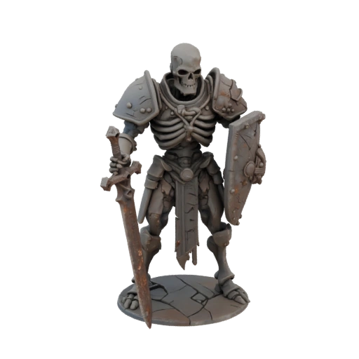 Dark Fantasy Skeleton Warrior Miniature STL - Swarm