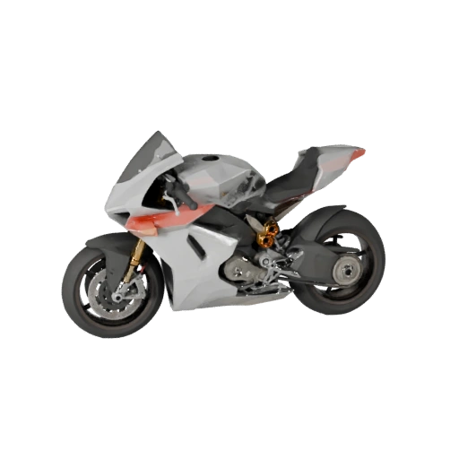 Motocicleta Esportiva Inspirada em Ducati 3D - Jogo Low Poly