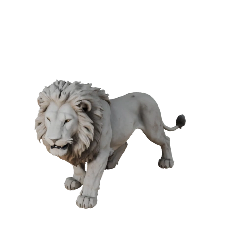 Weißer Löwe 3D-Modell für Blender - PBR-Asset mit Texturen | PBR
