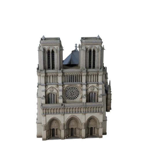 Notre Dame Cathedral 3D Model - Realistic Archviz Asset