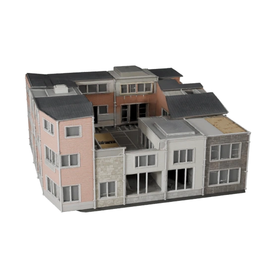 Modulares Wohnungs-Bausatz 3D-Modell - Realistisches Archviz-Asset