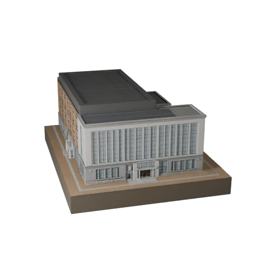 Stylized Museum Building 3D Model - Game Asset for Architecture
