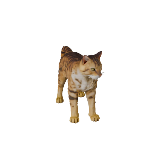 Modèle 3D de Chat Savannah Haute Poly - Asset STL Détaillé pour Impression