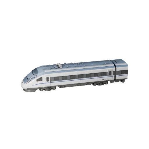 Game Ready High Speed Train 3D Model for Realtime Use